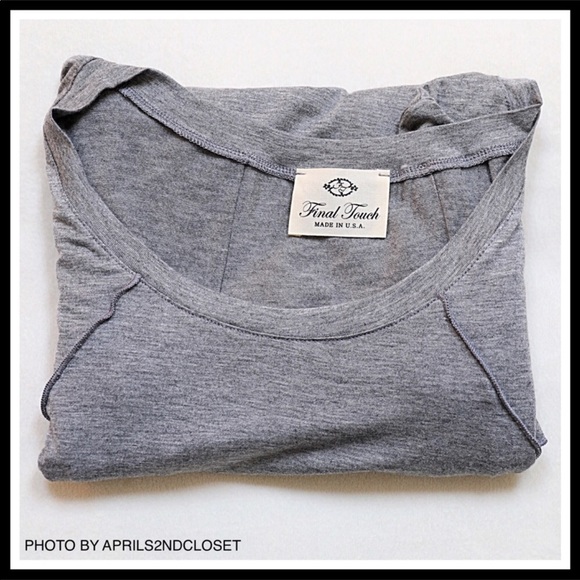 GREY TUNIC SHORT SLEEVES TEE T-SHIRT KNIT TOP A2C - Picture 6 of 8